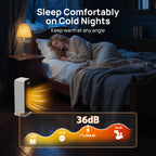 Space Heaters for Indoor Use,  WiFi and Voice Control, for Office Bedroom Home 1Pack White