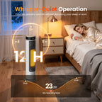 FLANUR Space Heaters for Indoor Use Large Room, 1500W Portable Space Heater with Remote, for Bedroom, Office (White, 1Pack)