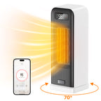 Space Heaters for Indoor Use,  WiFi and Voice Control, for Office Bedroom Home 1Pack White