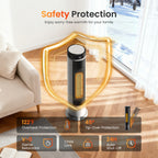 FLANUR Space Heaters for Indoor Use Large Room, 1500W Portable Space Heater with Remote, for Bedroom, Office (White, 1Pack)