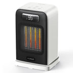 26CM FLANUR Portable Electric Space Heater with Thermostat,  ECO Mode - 2-in-1 Heater Fan, Remote, White
