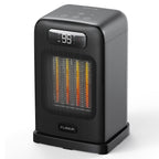 26CM FLANUR Portable Electric Space Heater with Thermostat,  ECO Mode - 2-in-1 Heater Fan, Remote, Black